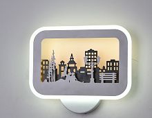 Светильник светодиодный Мелодия Света Зимний город 6624-26W white+black 26Вт 220В Белый картинка 